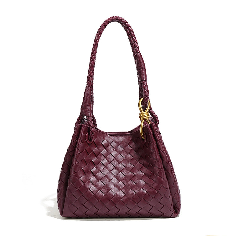 Women's Medium Pu Leather Solid Color Elegant Streetwear Square Magnetic Buckle Tote Bag