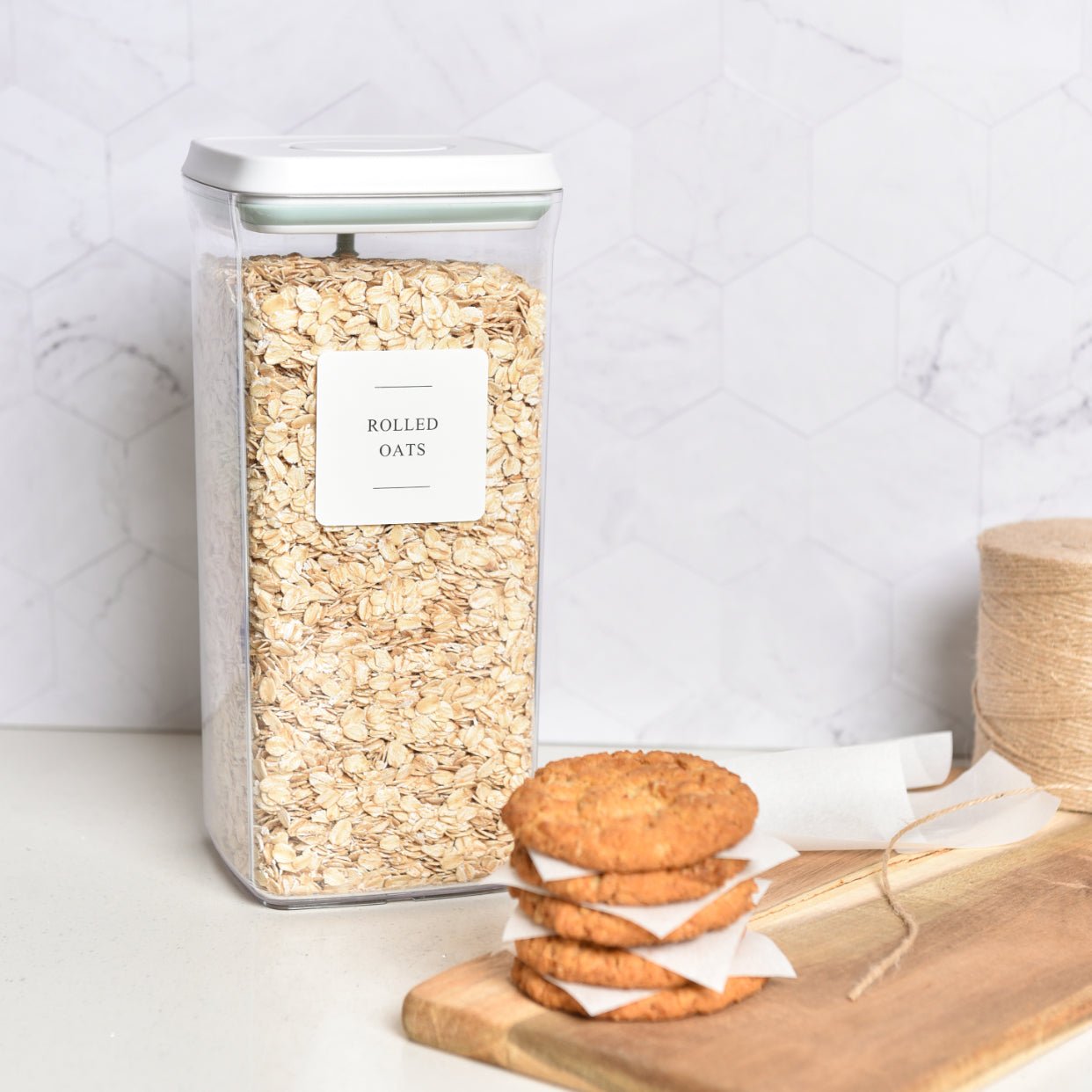 Push Top Pantry Container 2.5L - White Lid