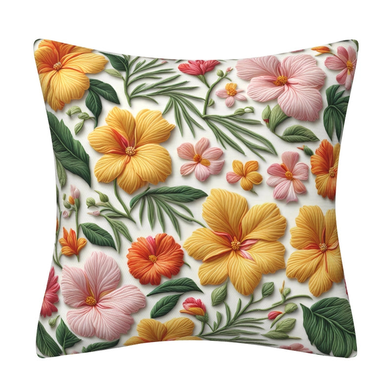 Elegant Classical Minimalist Floral Polyester Pillow Cases Couch & Sofa Decor
