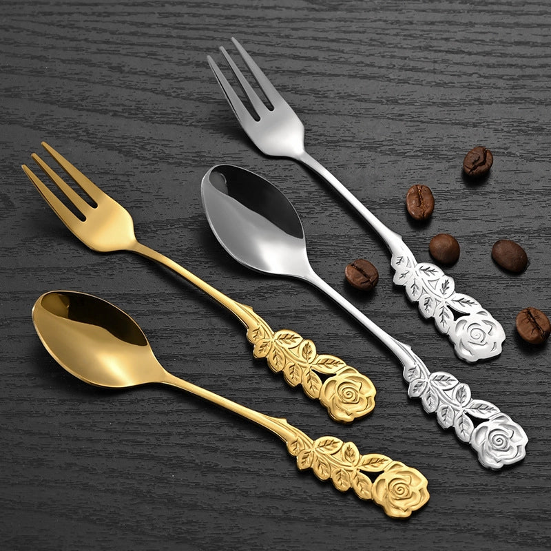 Casual Elegant Glam Flower Stainless Steel Spoon 1 Piece