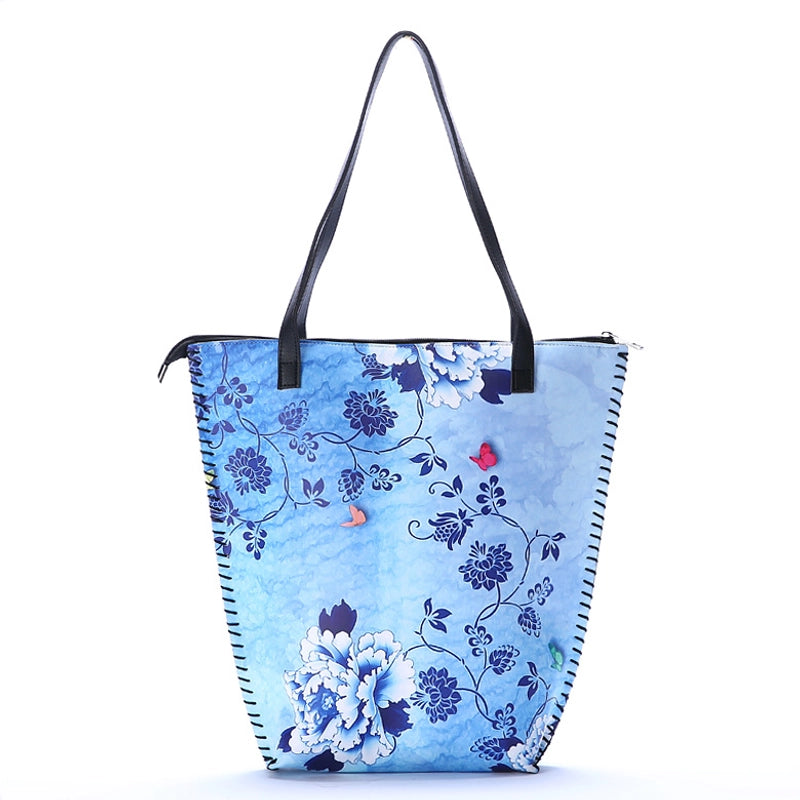 Women's Large Pu Leather Geometric Basic Vacation Bucket Zipper Shoulder Bag