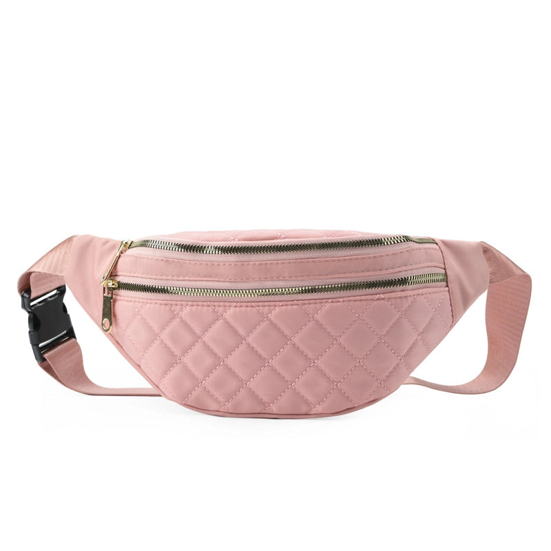 Unisex Elegant Streetwear Solid Color Nylon Waist Bags