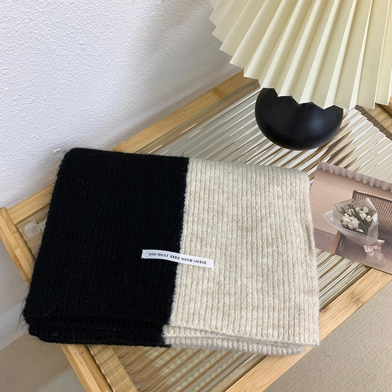 Women's Preppy Style Sweet Color Block Acrylic Scarf