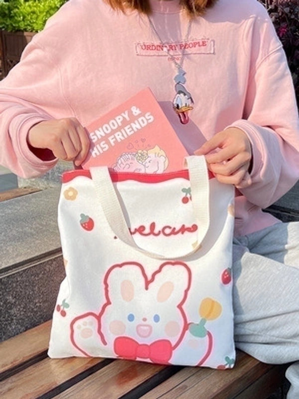 Women's Fashion Cartoon Letter Shopping Bags