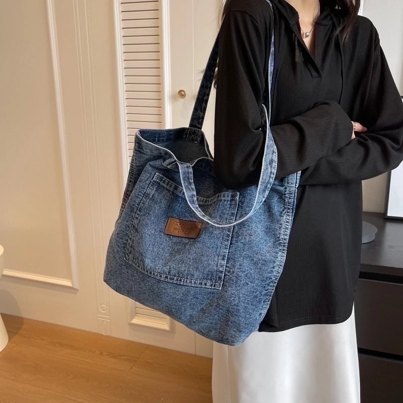 Women's All Seasons Denim Classic Style Shoulder Bag