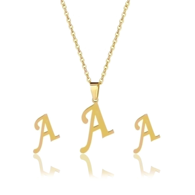 Minimalist Letter Stainless Steel Polishing No Inlaid
