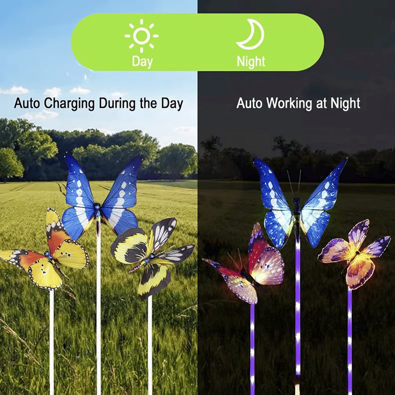 Set of 3 Outdoor Solar Garden Decorative Lights for Yard Patio Landscape Pathway