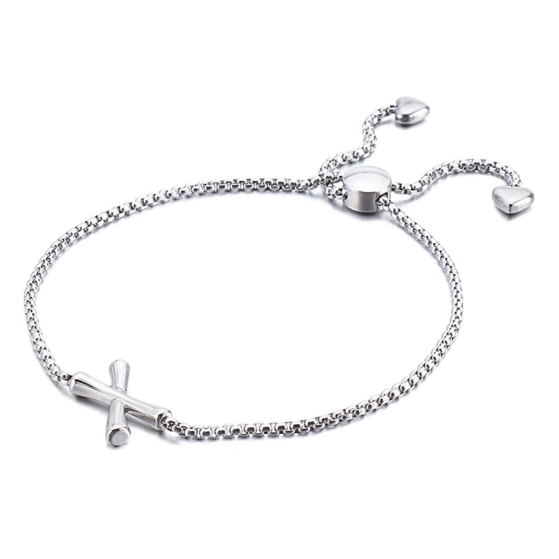 Casual Minimalist Letter Heart Shape Stainless Steel 18K Gold Plated Bracelets In Bulk