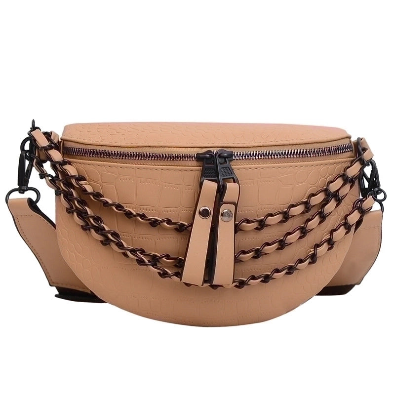Women's Streetwear Solid Color Pu Leather Waist Bags