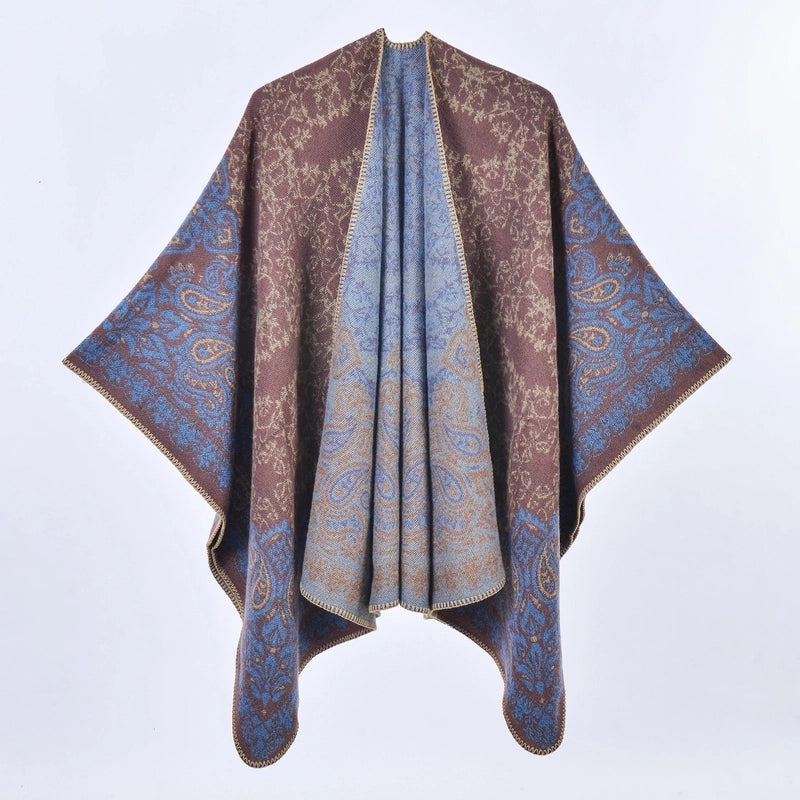 Women's Retro Graffiti Polyester Acrylic Oil Painting Shawl