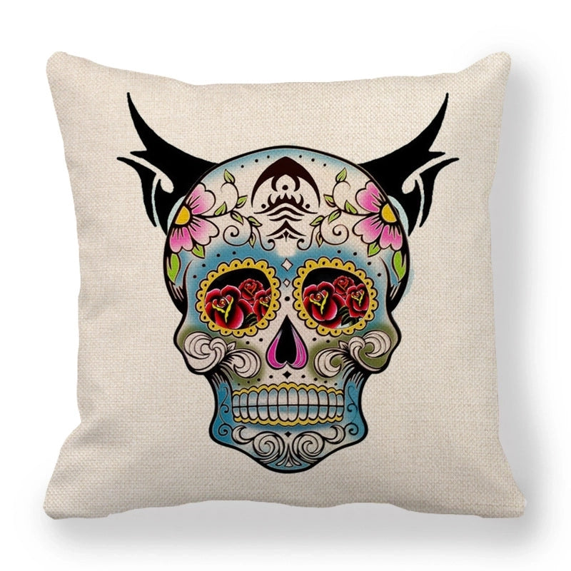 Halloween Fashion Skull Linen Couch & Sofa Decor