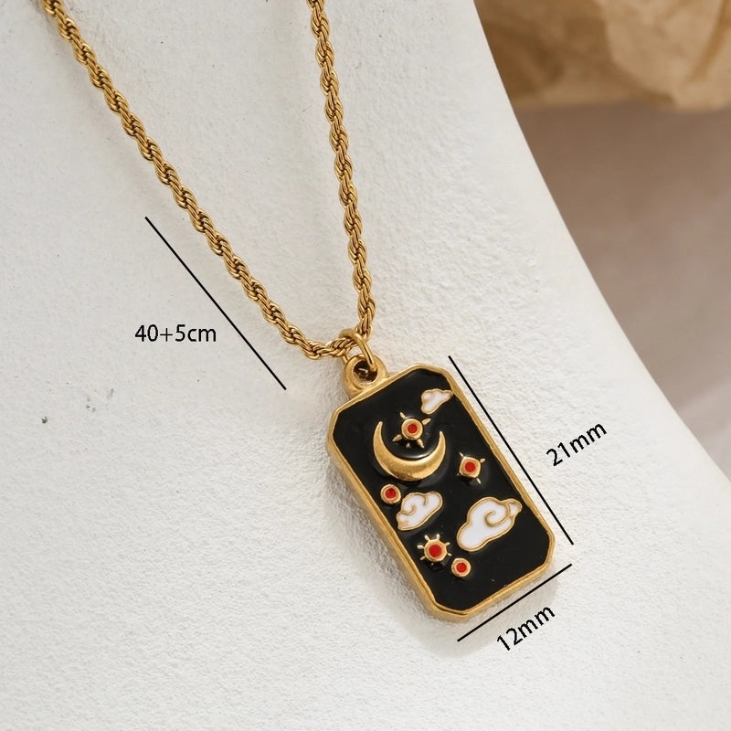 Cute Sweet Classic Style Heart Shape Floral Bow Knot 304 Stainless Steel Pendant Necklace