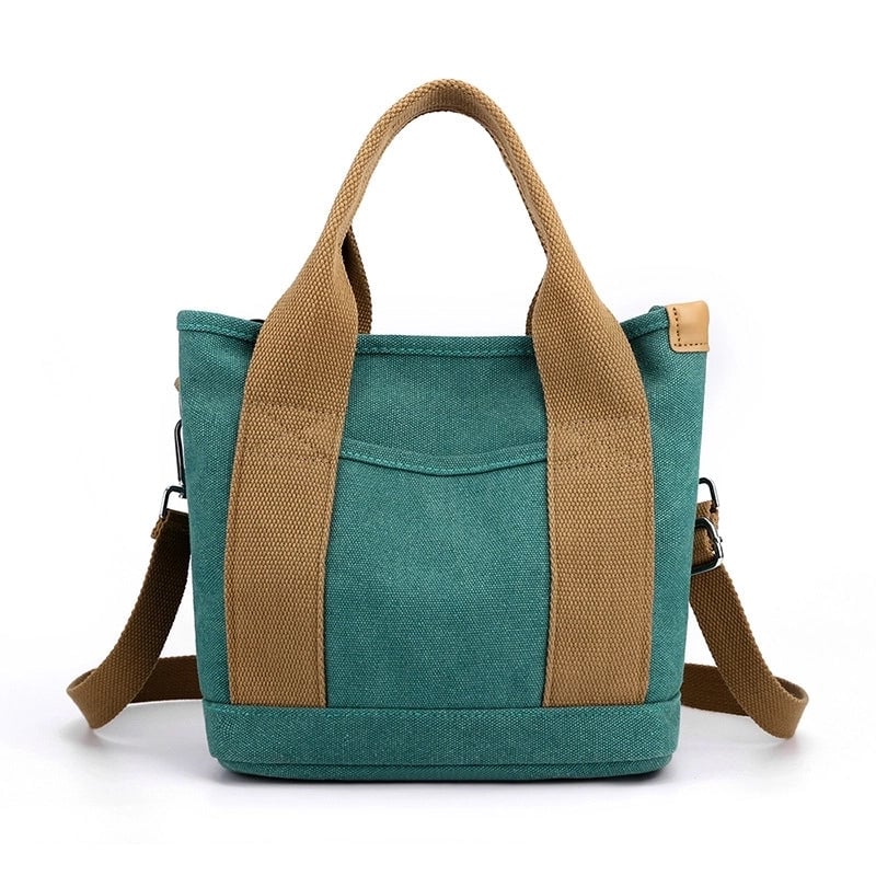Women's Medium All Seasons Canvas Vintage Style Handbag Tote Bag