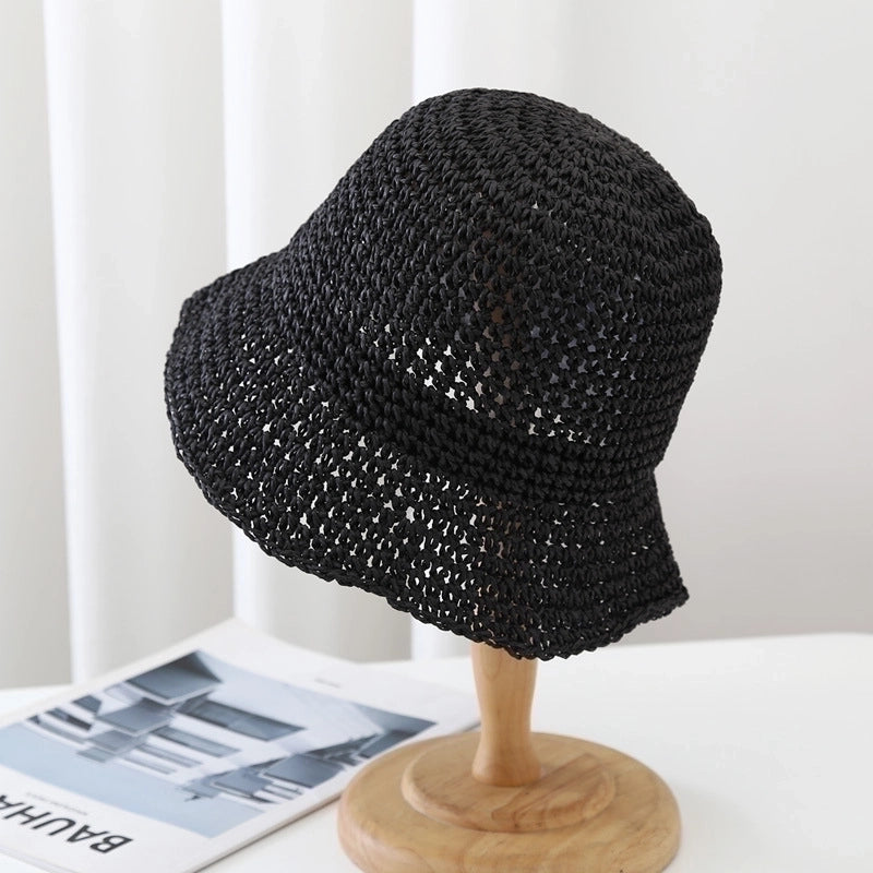 Women's Vacation Solid Color Big Eaves Straw Hat