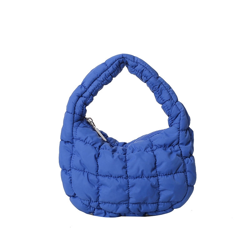 Women's Small Nylon Solid Color Basic Zipper Cloud Shape Bag