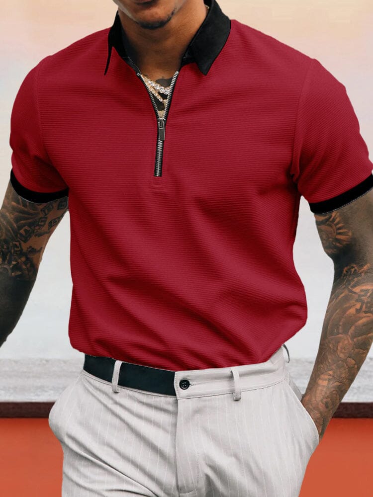 Classic Zipper Polo T-shirt