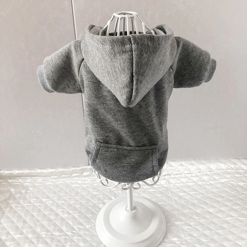 British Style Cotton Solid Color Pet Clothing