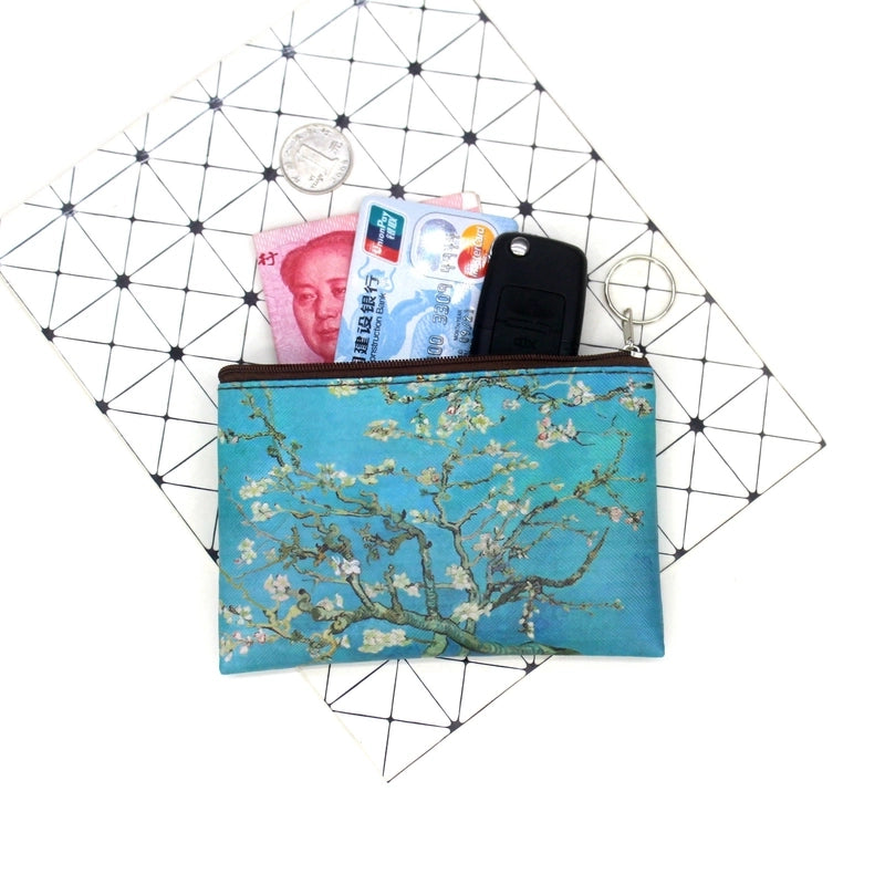 Women's Geometric Pu Leather Zipper Coin Purses