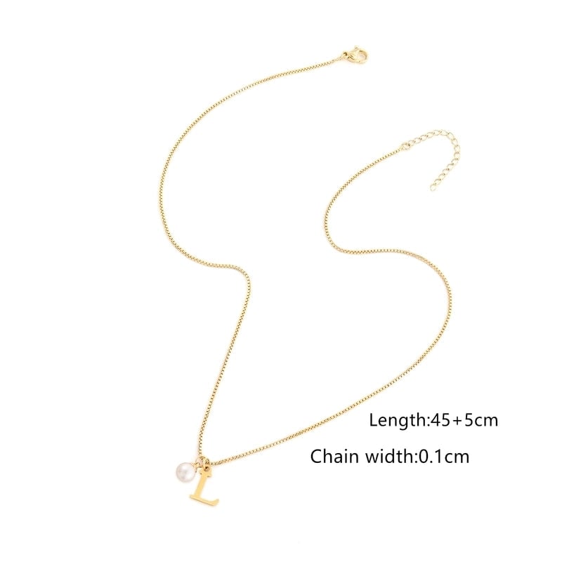 Elegant Minimalist Classic Style Letter 304 Stainless Steel Artificial Pearl Copper Stainless Steel Necklaces