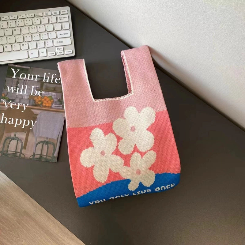 Women's Classic Style Floral Polyester Shopping Bags