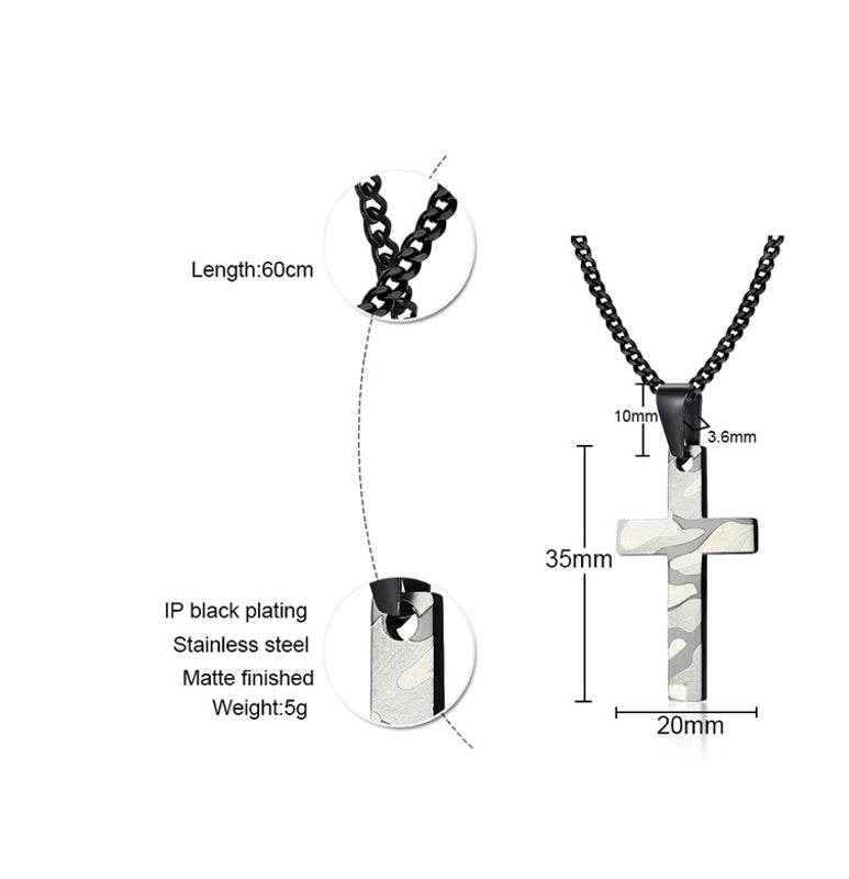 Jewelry Minimalist Cross 201 Stainless Steel Plating Stainless Steel Necklaces