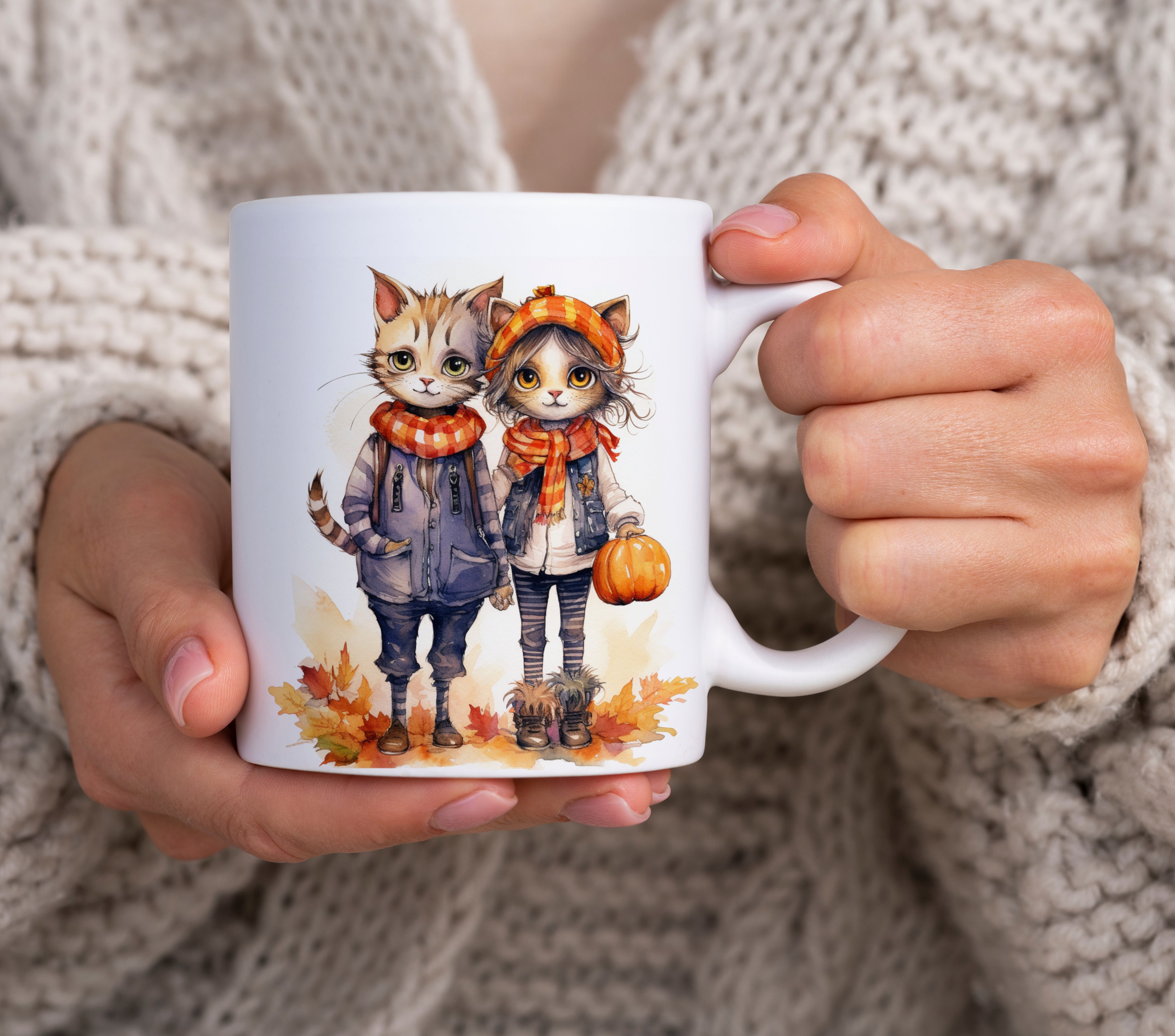 Charlie & Piper Cozy Fall Kitties Mug