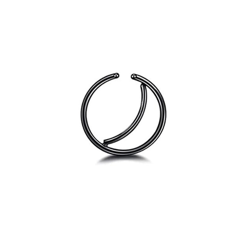 Minimalist Solid Color Stainless Steel Plating Nose Ring 1 Piece