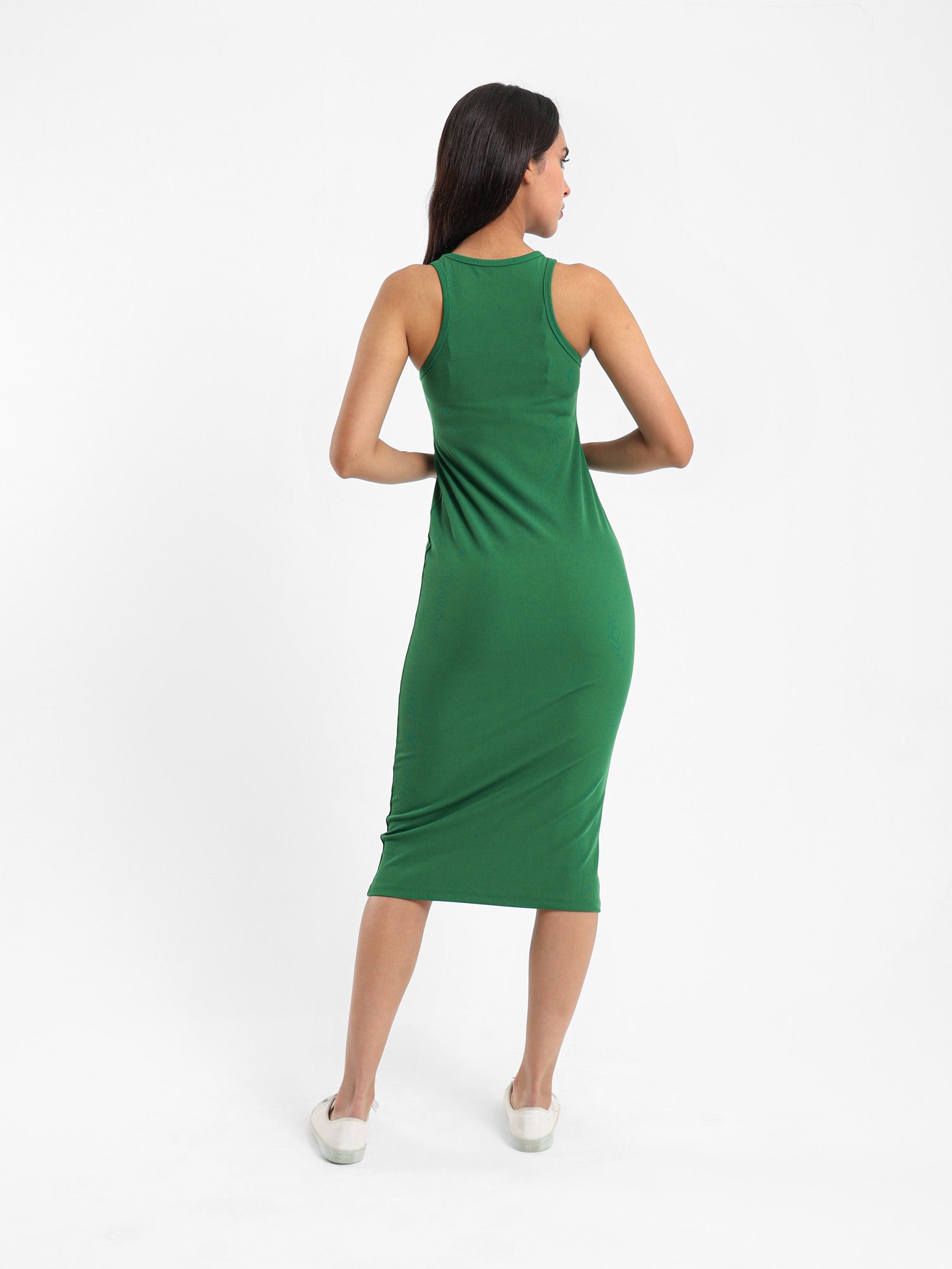 Ribbed Halter Midi Dress