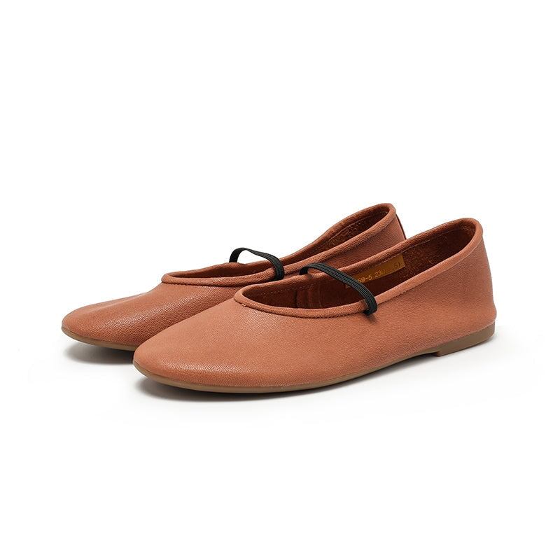 Studio Round Toe Soft Leather Casual Flats in 11 Colors