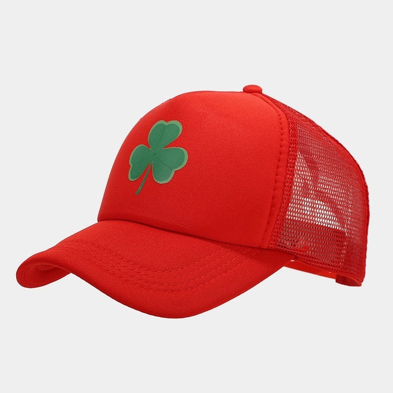Popular Clover Pattern Spring And Summer Breathable Quick-drying Cap Outdoor Sunshade Sunscreen Mesh Baseball Cap