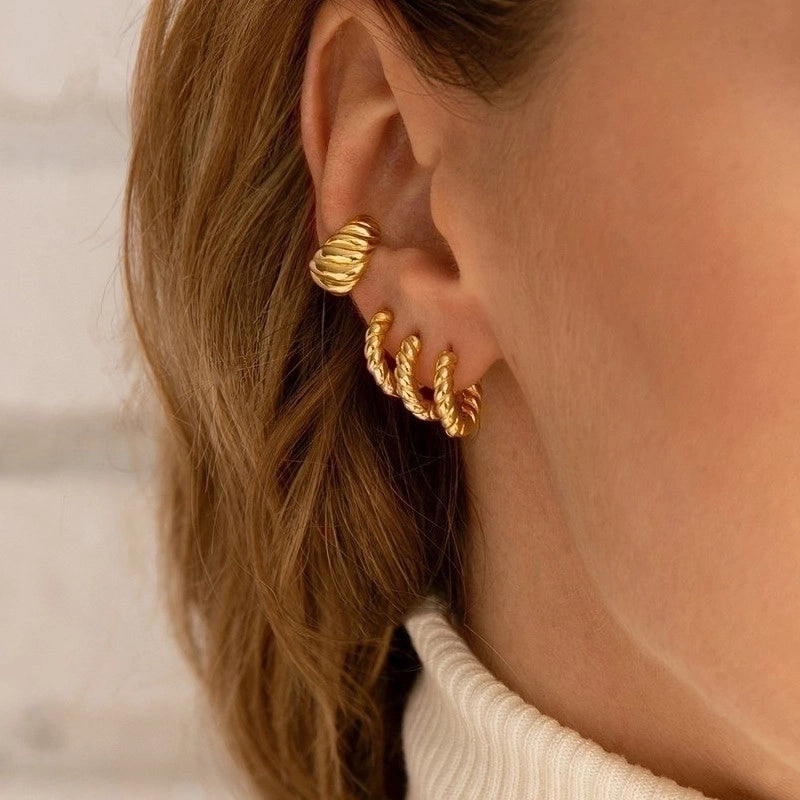 Ethnic Style Geometric Copper Earrings Ear Studs