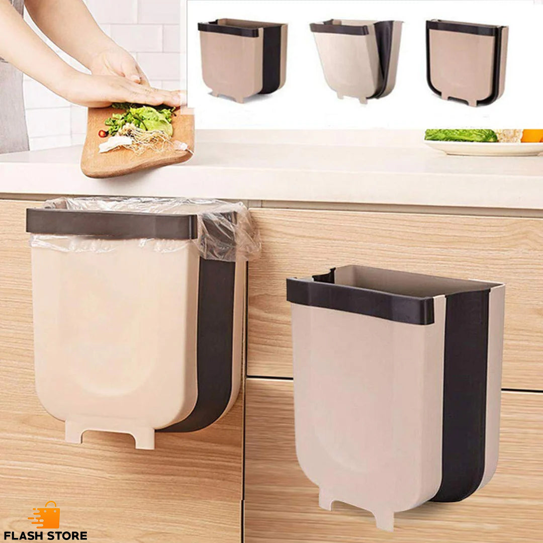 Collapsible Cabinet Door Hanging Trash Bin (Large Size)