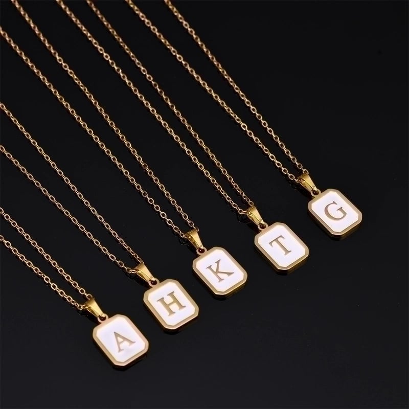 Casual Minimalist Artistic Letter Stainless Steel Plating Pendant Necklace