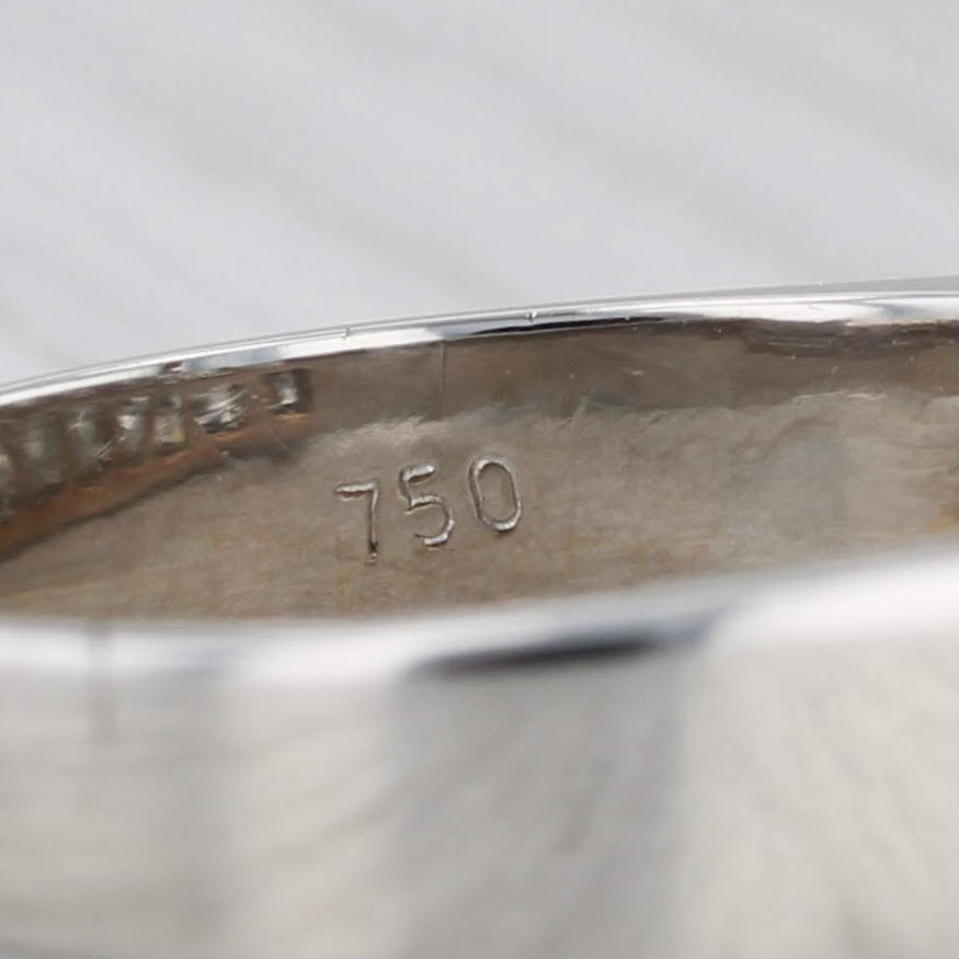 1.40ctw Diamond Wedding Band 18k White Gold Size 9.25