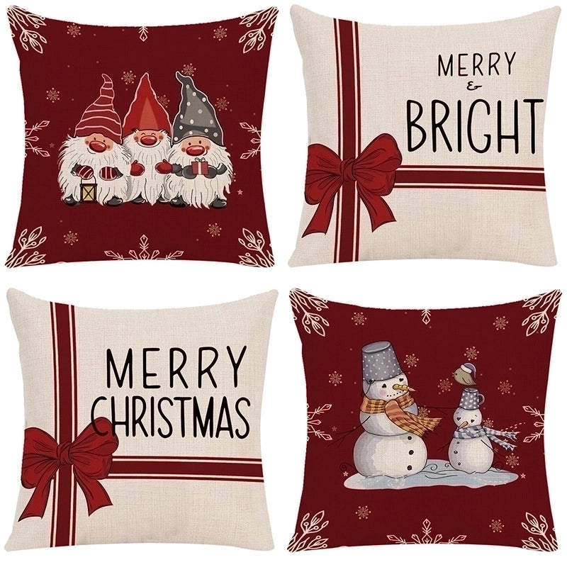 Fashion Christmas Tree Letter Elk Polyester Pillow Cases