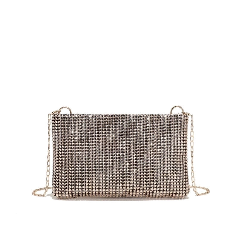Black Pink Gold Pu Leather Solid Color Square Evening Bags