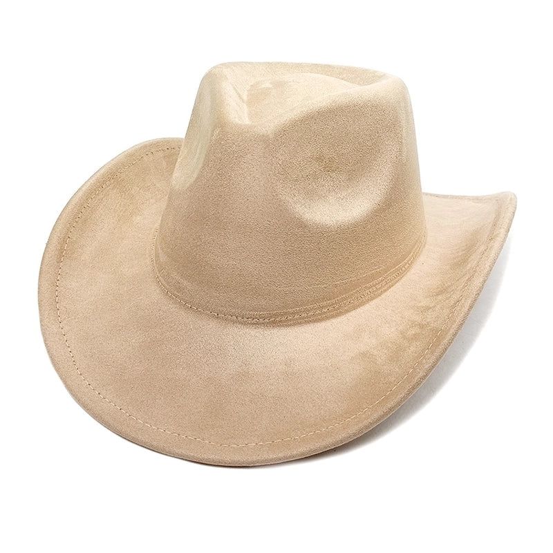 Women's Classic Style Solid Color Flat Eaves Fedora Hat