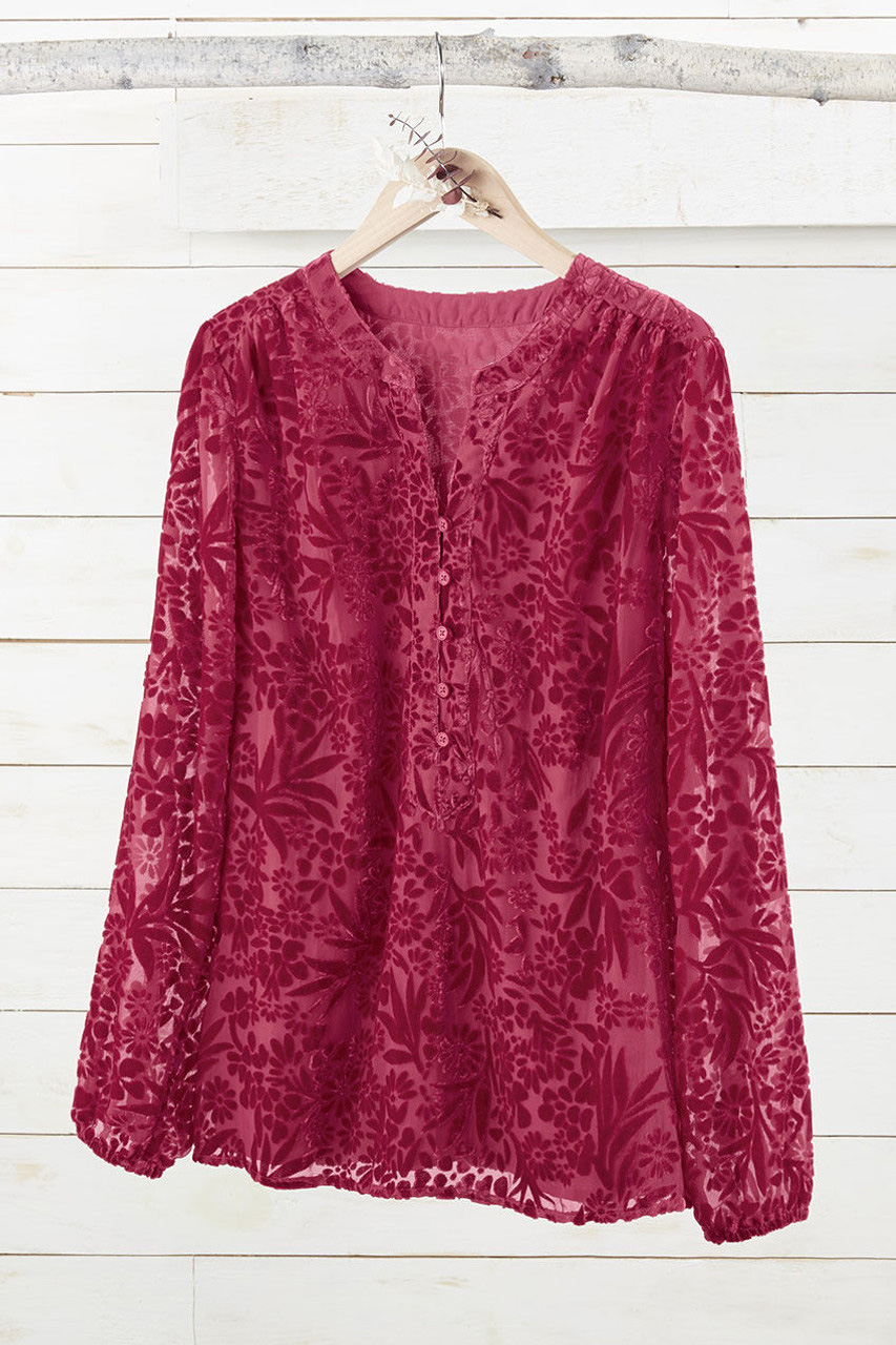 Velvet Burnout Tunic