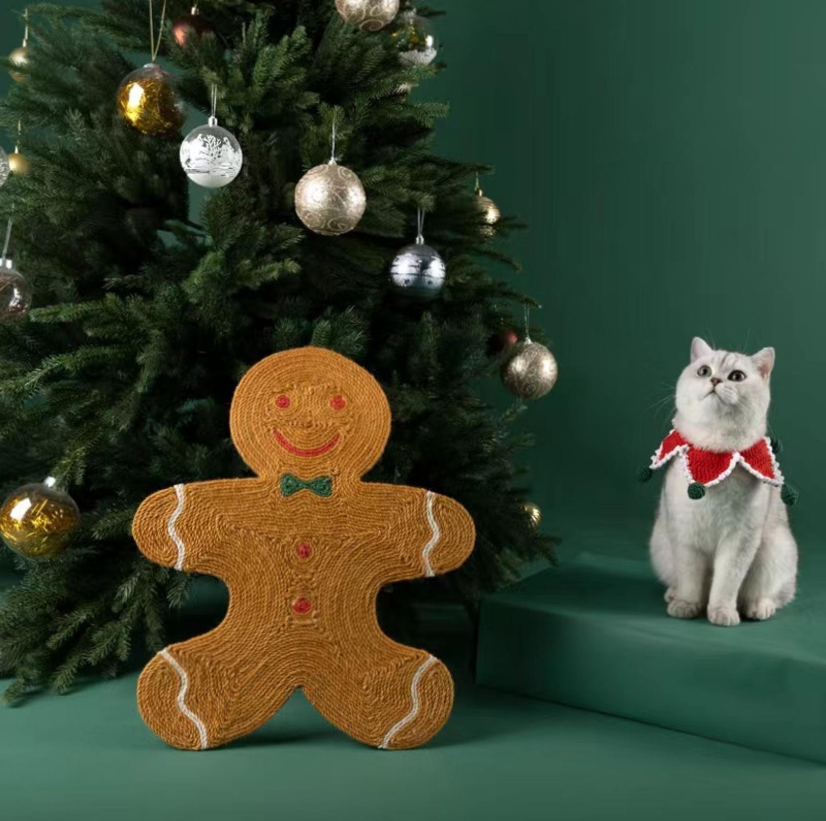 Christmas Gingerbread Man Scratching Mat Cat Scratcher