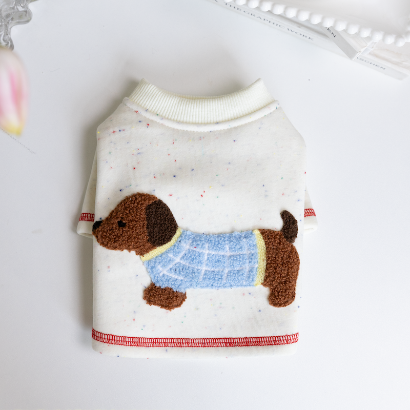 Cute Dachshund Printed Dog Cat Sweatshirt