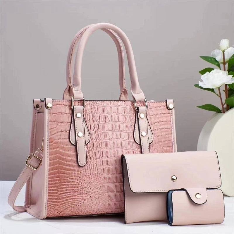 Bag Women's Summer New Three-piece Set Trendy Fashionable Hand Shoulder Crossbody Bag Large Capacity Mother Bag