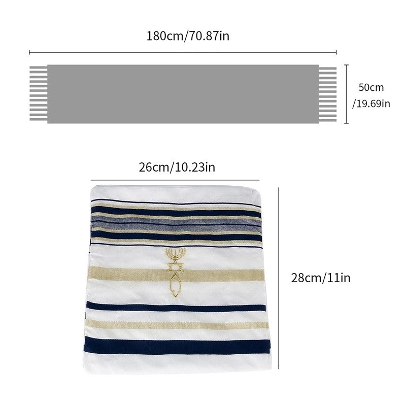 Unisex Formal Minimalist Stripe Polyester Shawls