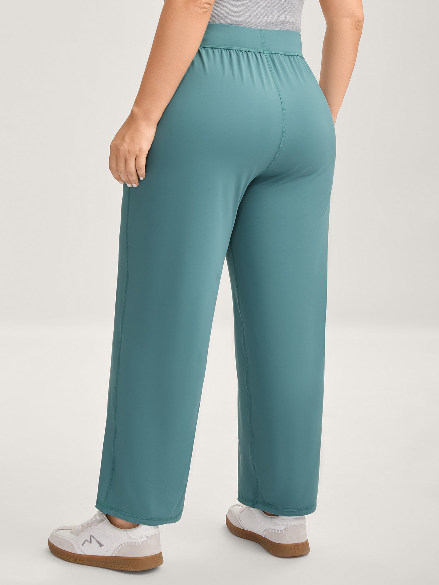 Stretchy Pull-On Straight-Leg Pants