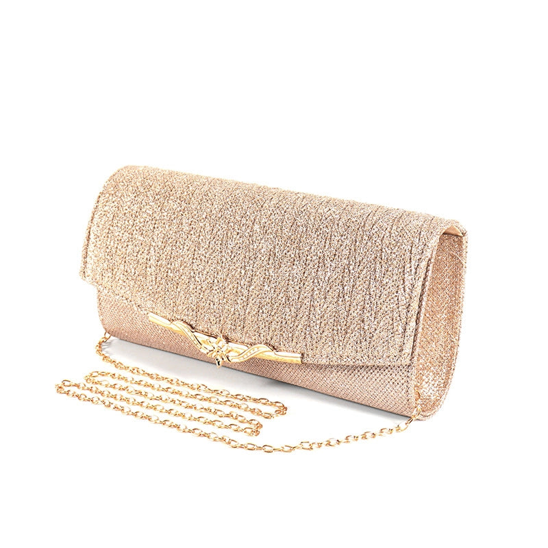 Gift Bag Chain Bag Women's Dinner Banquet Bag Women's Dinner Banquet Bag Solid Color Clamshell Wedding Banquet Bag