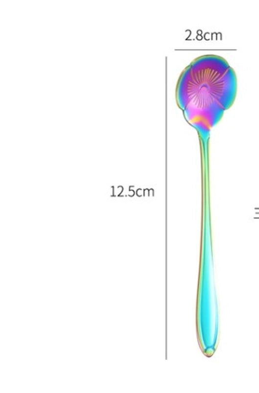 Casual Flower Stainless Steel Spoon