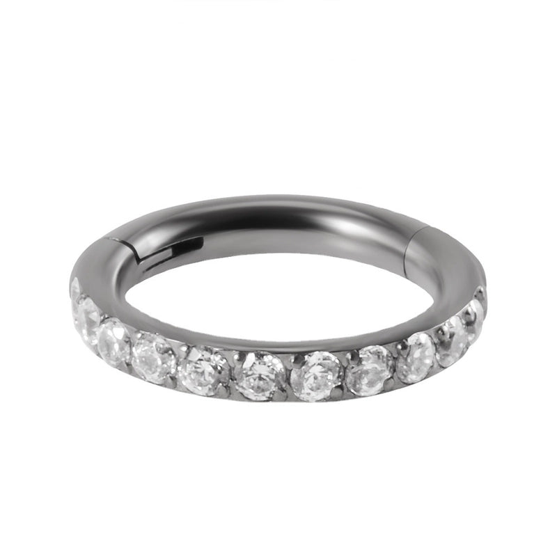 1 Piece Nose Rings & Studs Minimalist Round G23 Titanium Zircon Inlay Zircon