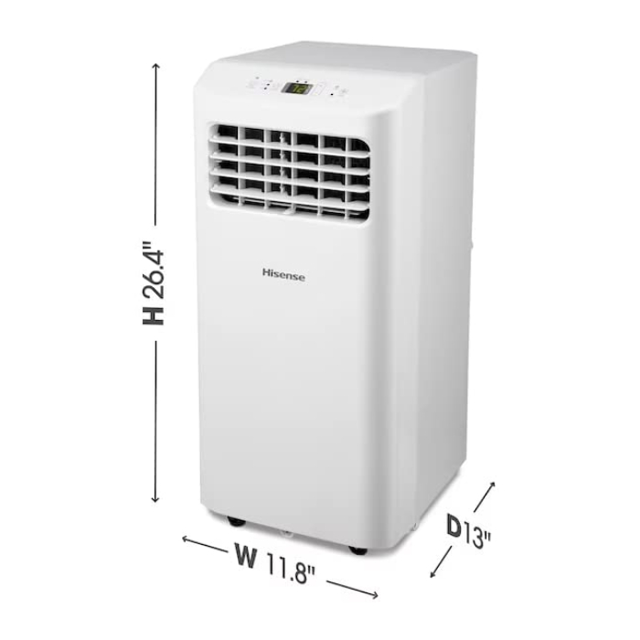 Aire Acondicionado Portátil Hisense 5000-BTU Gama (7000-BTU ASHRAE) Operacion 3 En 1 Con Ventilación Blanca De 115 Voltios Comodidad Versatil/Control Remoto AP0522CR1W (Reacondicionado)