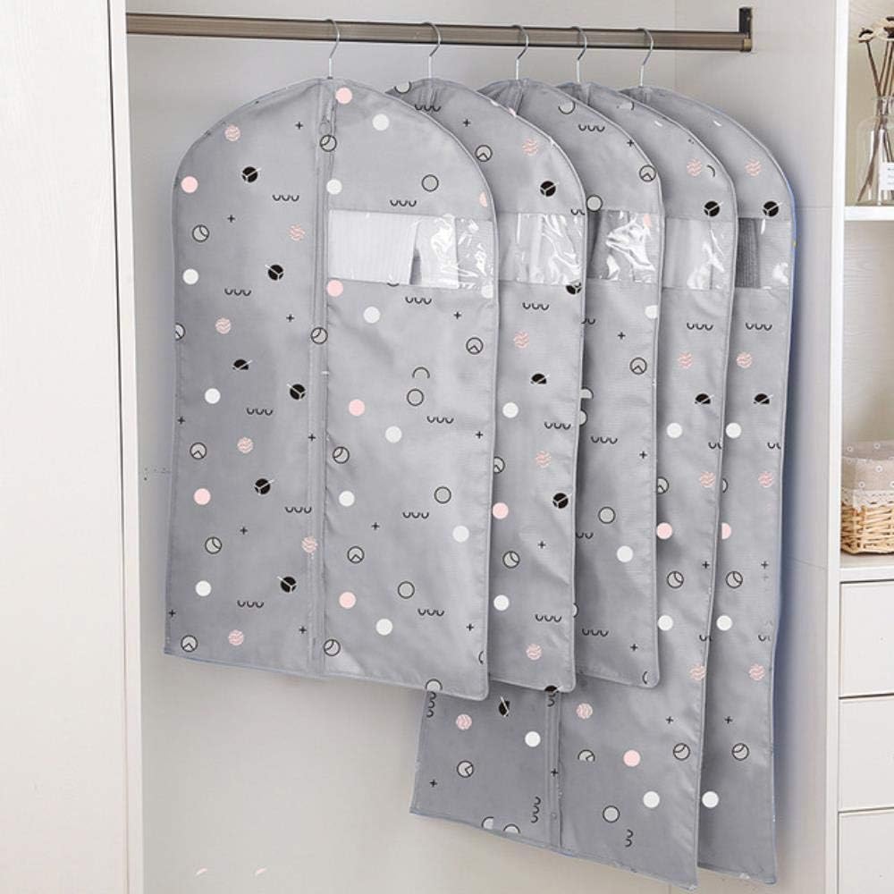 Wardrobe Storage Bag Oxford Cloth Clothes Dust Suit Hanging Clothes Pocket. 60 X 90cm