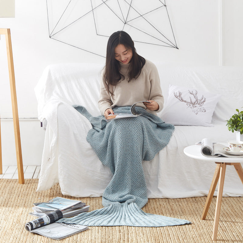 Knitted Mermaid Blanket