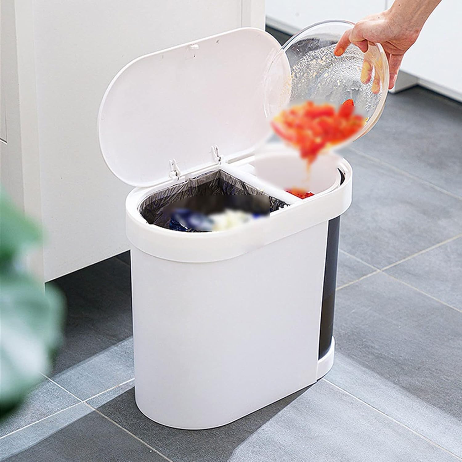 Waste Bin Household Garbage Can With Lid. Detachable Garbage Can